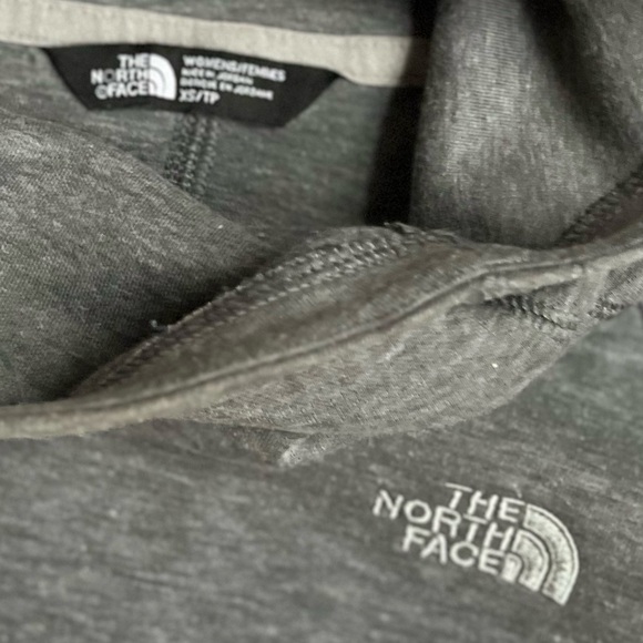 The North Face Hoodie sweater Women's Cowl Neck Grey Pullover Size XS Pocket - Picture 4 of 4